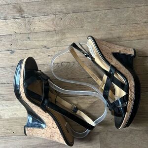 BP cork wedge heels strap size 9.5